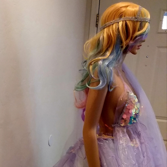 Sample Gown - RITIKA Lavender Lehenga Saree Wedding Ballgown Set - Picture 4 of 16